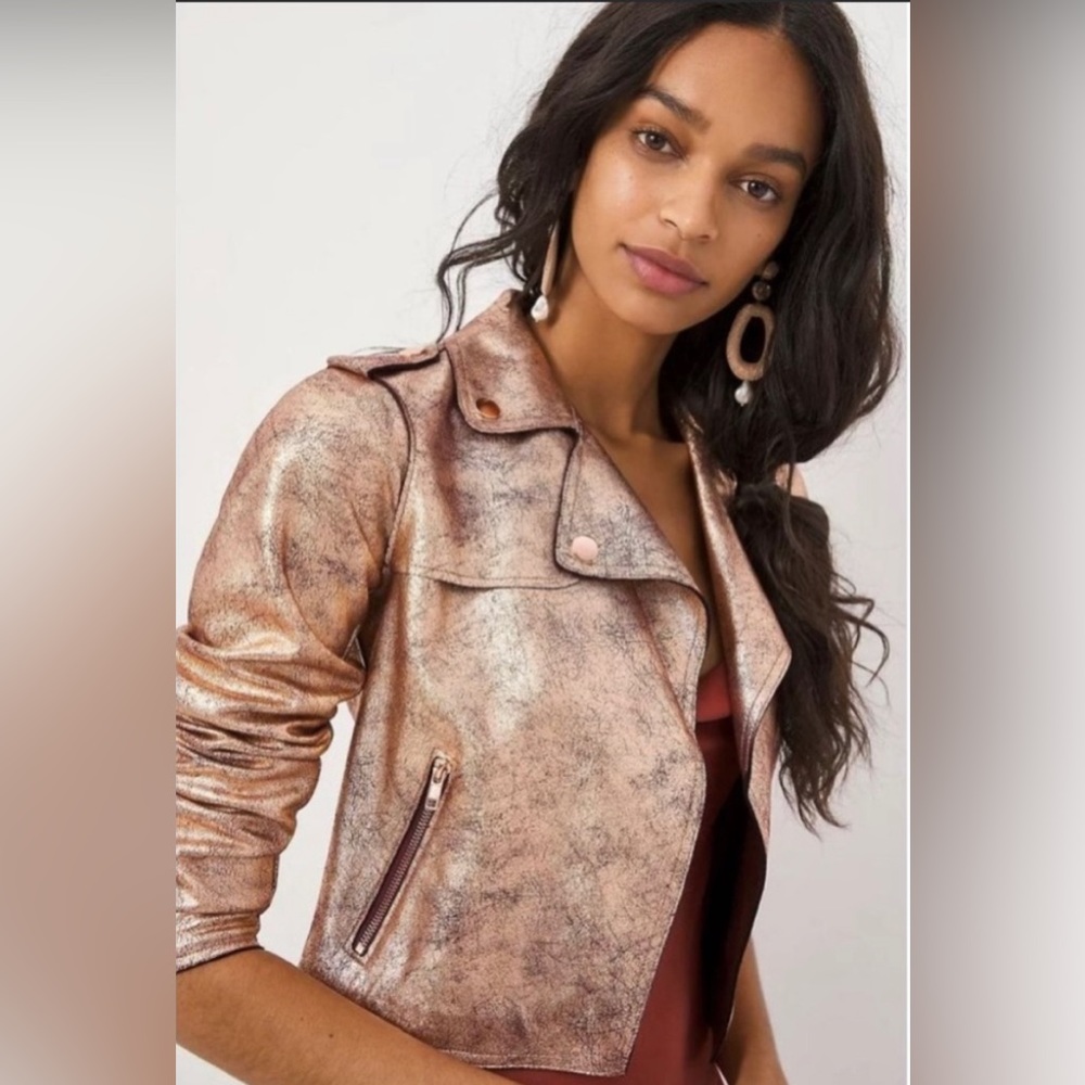 Anthropologie Brisa Metallic Jacket